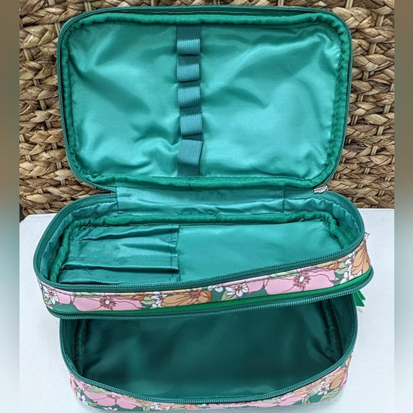NWT Tender Love + Carry Two Layer Toiletry Makeup Cosmetics Bag RARE - Picture 3 of 4